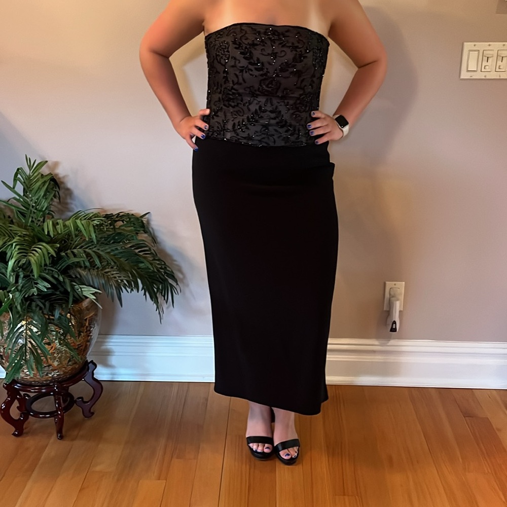 Montage by Mon Cheri Black Beaded Evening Gown - Picture 11 of 13